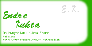 endre kukta business card